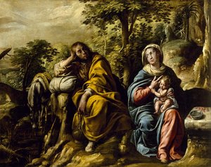 Le repos pendant la fuite en Égypte - Tanzio da Varallo